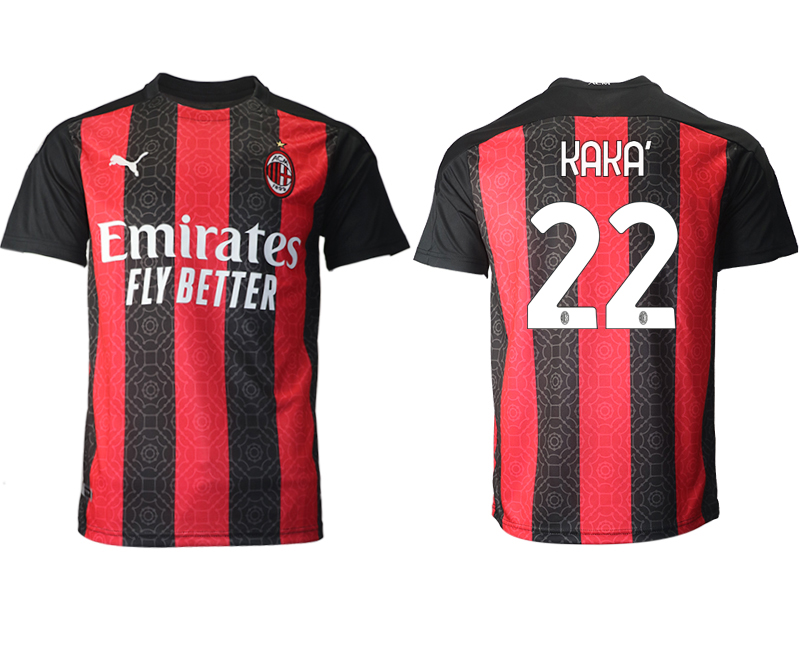 2020-21 AC milan home aaa version 22# KAKA soccer jerseys