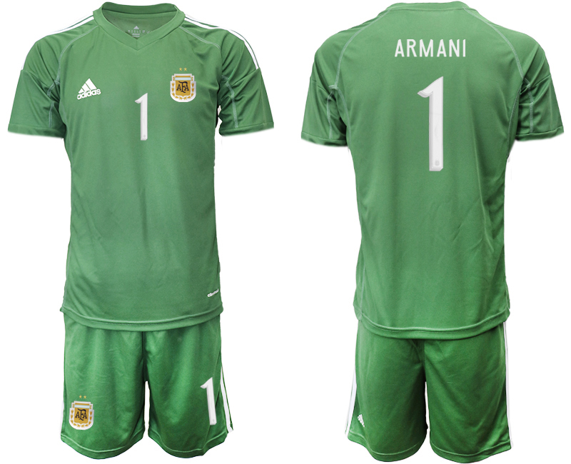 2020-21 Argentina army green goalkeeper 1# ARMANI soccer jerseys