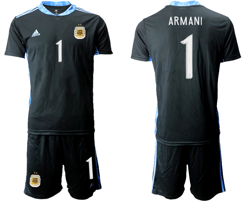 2020-21 Argentina black goalkeeper 1# ARMANI soccer jerseys