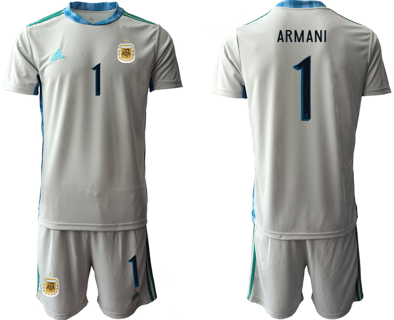 2020-21 Argentina gray goalkeeper 1# ARMANI soccer jerseys