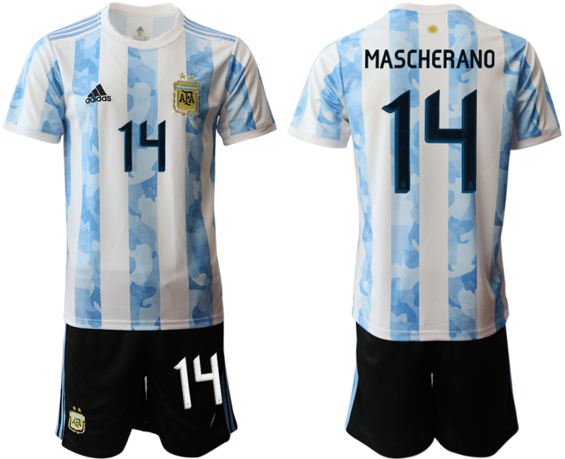 2020-21 Argentina home 14# MASCHERANO soccer jerseys