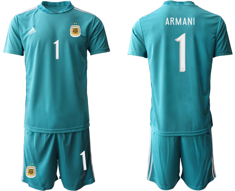 2020-21 Argentina lake blue goalkeeper 1# ARMANI soccer jerseys