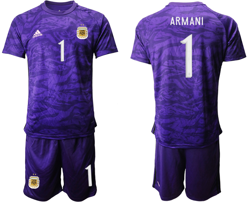 2020-21 Argentina purple goalkeeper 1# ARMANI soccer jerseys.