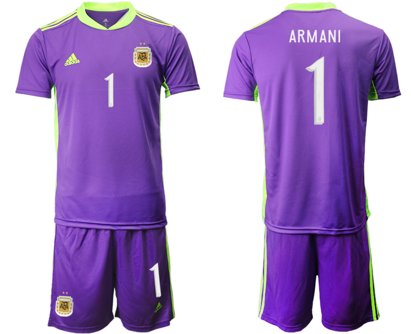 2020-21 Argentina purple goalkeeper 1# ARMANI soccer jerseys