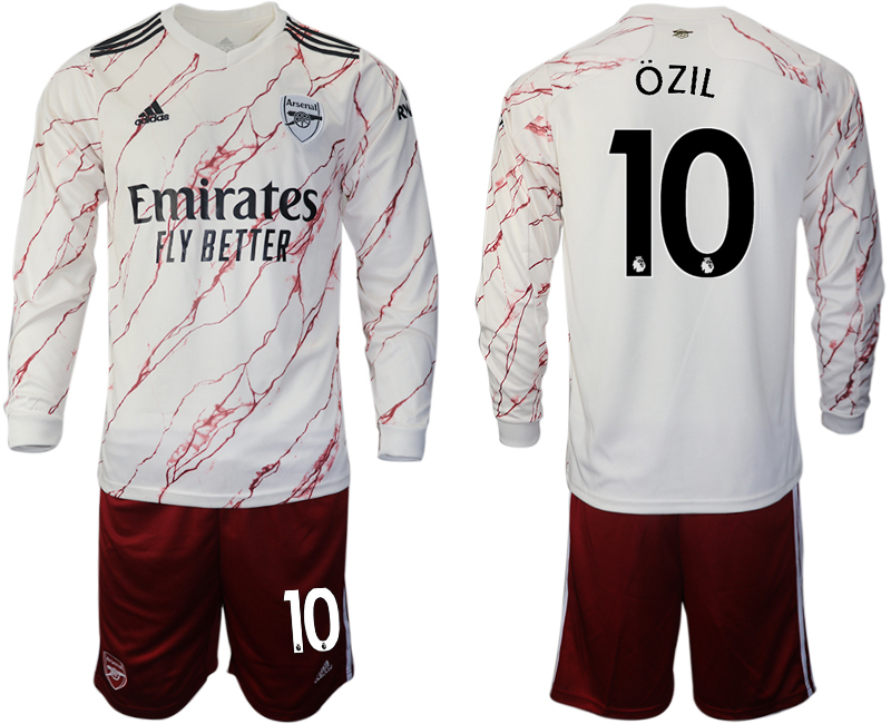 2020-21 Arsenal away 10# OZIL long sleeve soccer jerseys