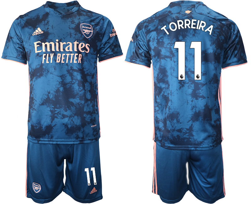 2020-21 Arsenal away 11# TORREIRA blue soccer jerseys