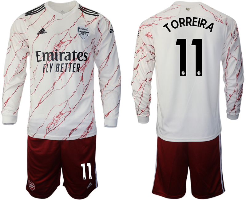 2020-21 Arsenal away 11# TORREIRA long sleeve soccer jerseys