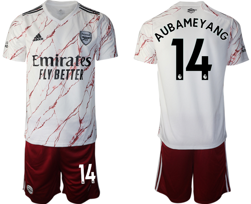 2020-21 Arsenal away 14# AUBAMEYANG soccer jerseys