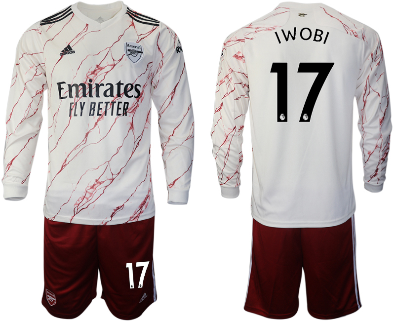 2020-21 Arsenal away 17# IWOBI long sleeve soccer jerseys