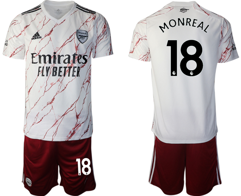 2020-21 Arsenal away 18# MONREAL soccer jerseys