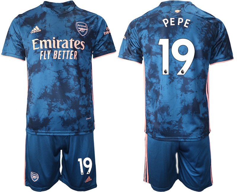 2020-21 Arsenal away 19# PEPE blue soccer jerseys