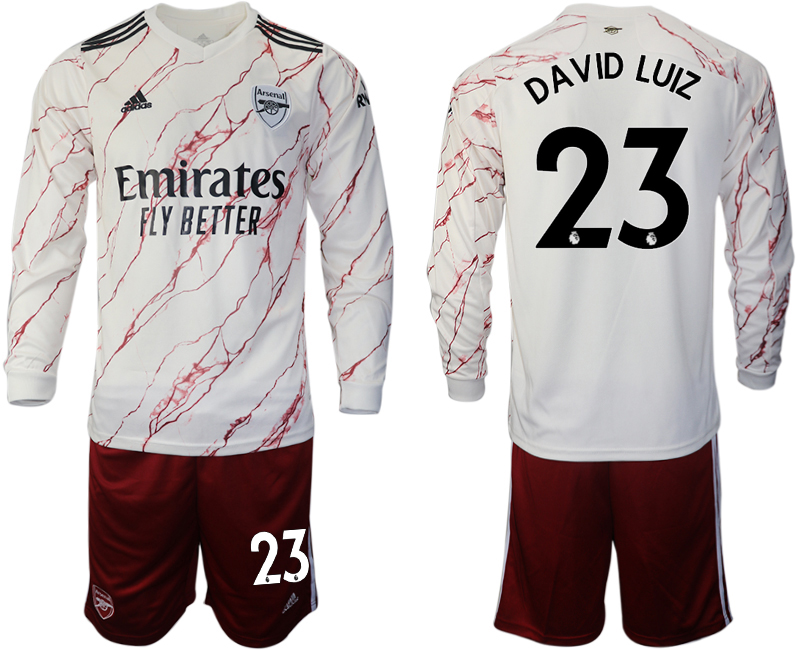 2020-21 Arsenal away 23# DAVID LUIZ long sleeve soccer jerseys