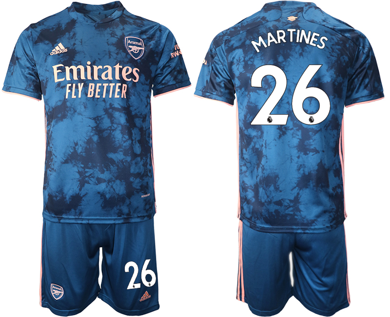 2020-21 Arsenal away 26# MARTINES blue soccer jerseys