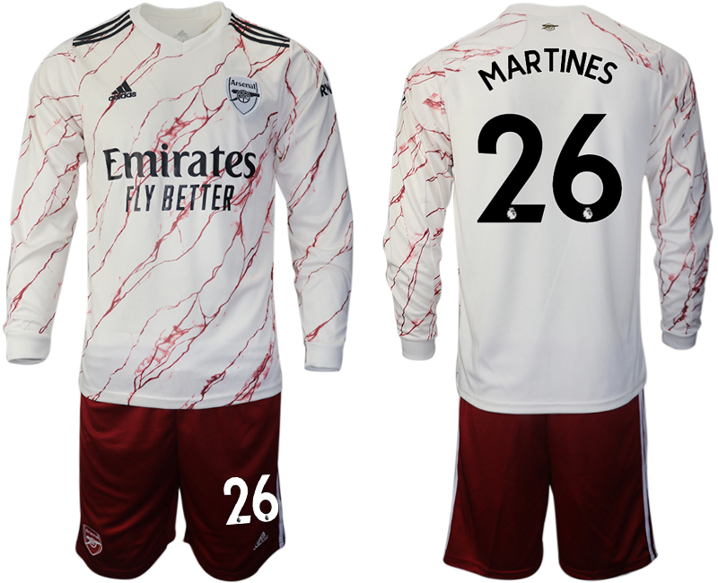 2020-21 Arsenal away 26# MARTINES long sleeve soccer jerseys