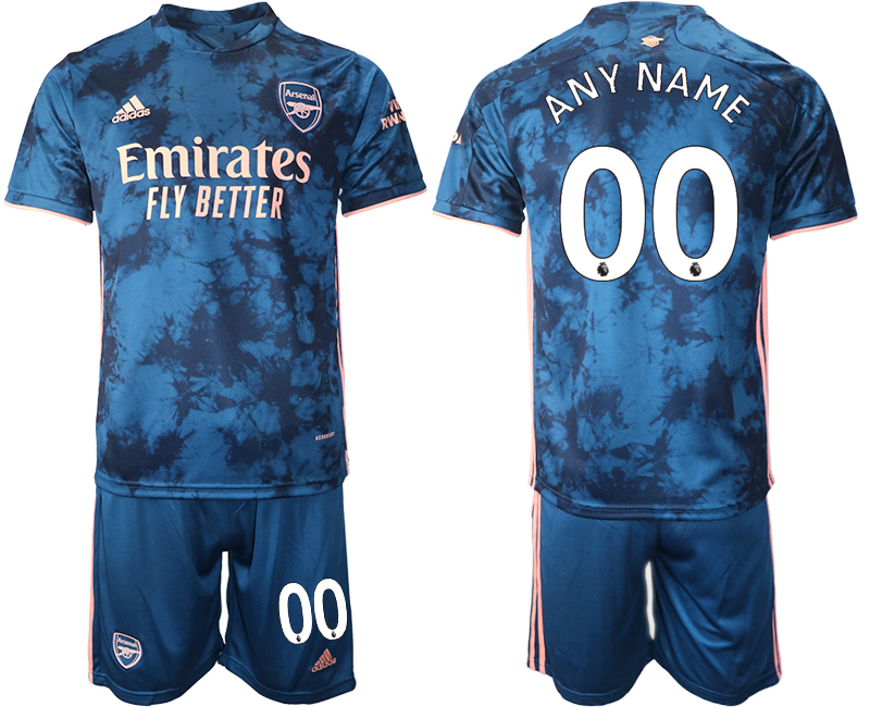 2020-21 Arsenal away any name blue custom soccer jerseys