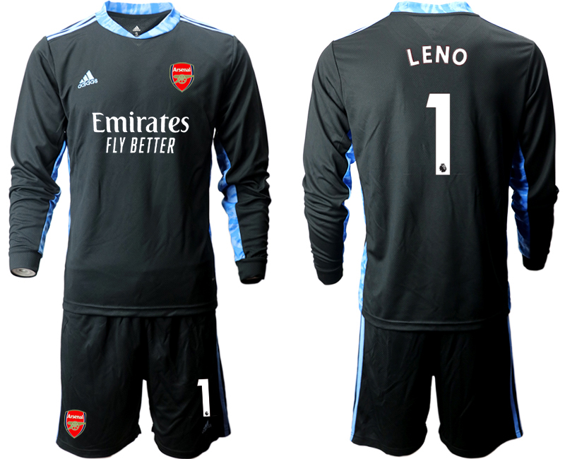 2020-21 Arsenal black goalkeeper 1# LENO long sleeve soccer jerseys