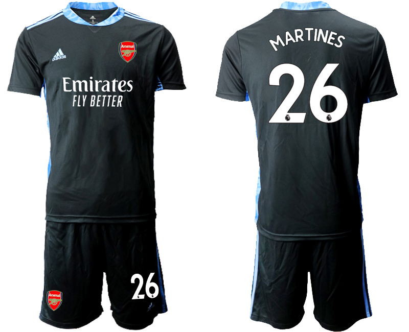 2020-21 Arsenal black goalkeeper 26# MARTINES soccer jerseys