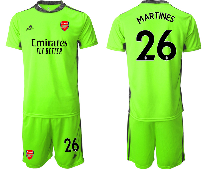 2020-21 Arsenal fluorescent green goalkeeper 26# MARTINES soccer jerseys