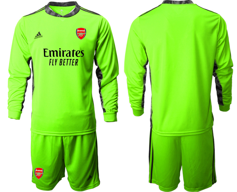 2020-21 Arsenal fluorescent green goalkeeper long sleeve soccer jerseys