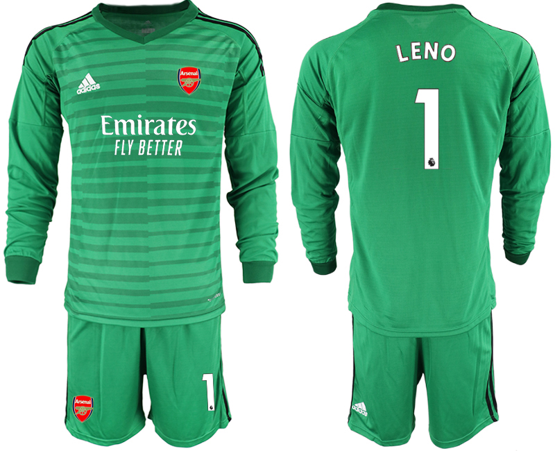 2020-21 Arsenal green goalkeeper 1# LENO long sleeve soccer jerseys