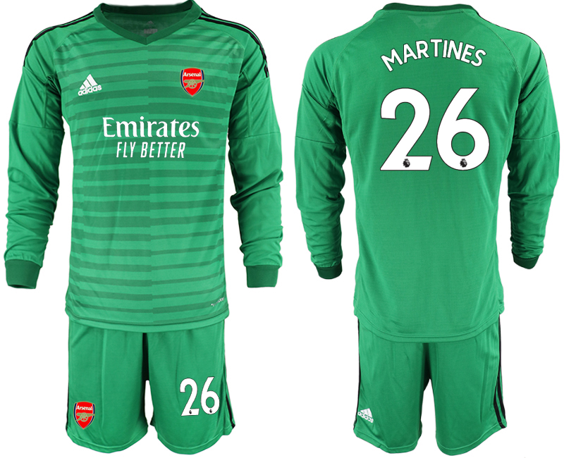 2020-21 Arsenal green goalkeeper 26# MARTINES long sleeve soccer jerseys