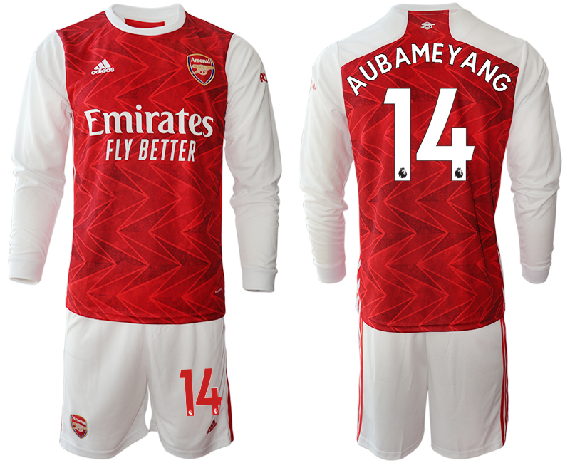 2020-21 Arsenal home 14# AUBAMETANG long sleeve soccer jerseys