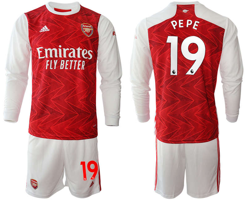 2020-21 Arsenal home 19# PEPE long sleeve soccer jerseys