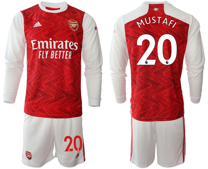 2020-21 Arsenal home 20# MUSTAFI long sleeve soccer jerseys