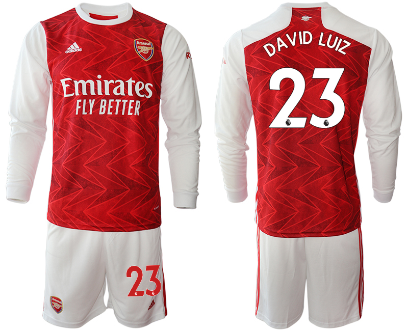 2020-21 Arsenal home 23# DAVID LUIZ long sleeve soccer jerseys