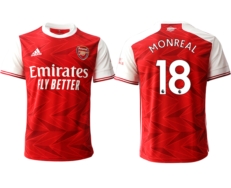 2020-21 Arsenal home aaa version 18# MONREAL soccer jerseys