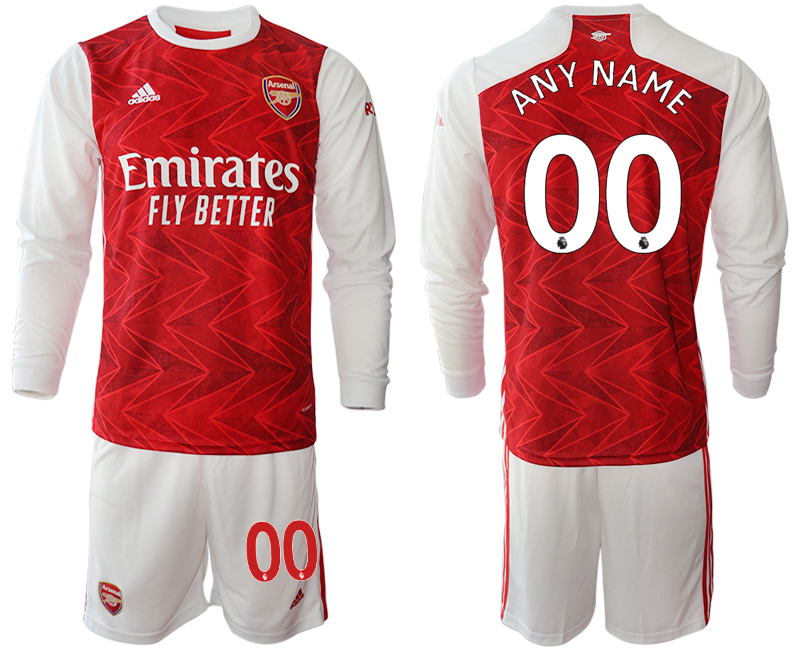 2020-21 Arsenal home any name custom long sleeve soccer jerseys