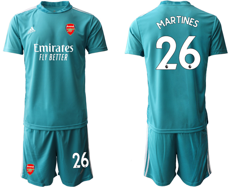 2020-21 Arsenal lake blue goalkeeper 26# MARTINES soccer jerseys