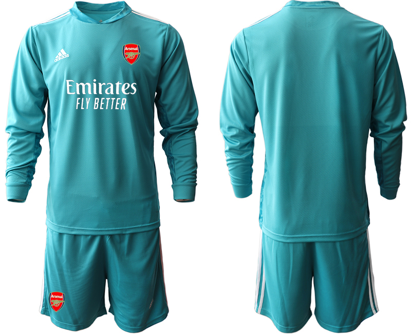 2020-21 Arsenal lake blue goalkeeper long sleeve soccer jerseys