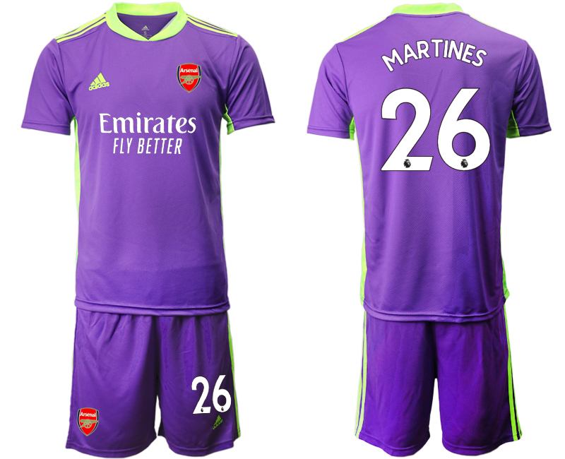 2020-21 Arsenal purple goalkeeper 26# MARTINES soccer jerseys