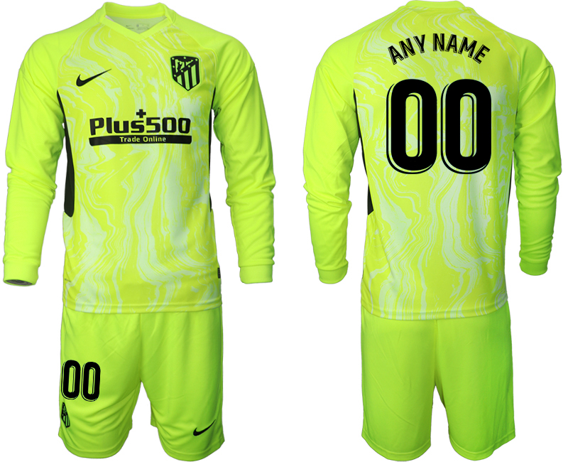 2020-21 Atlético Madrid away  any name custom long sleeve soccer jerseys