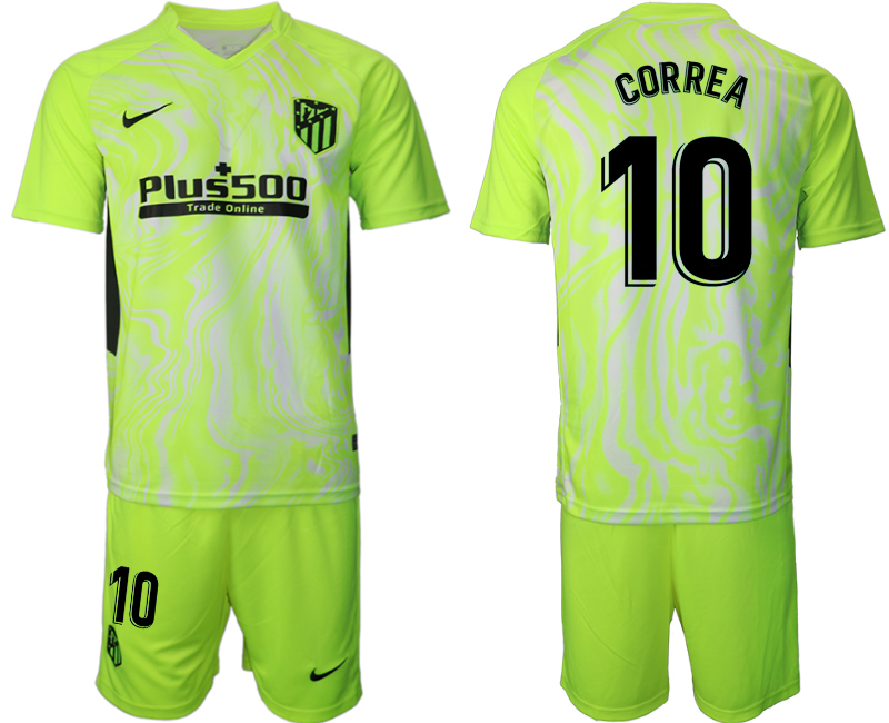 2020-21 Atlético Madrid away 10# CORREA soccer jerseys