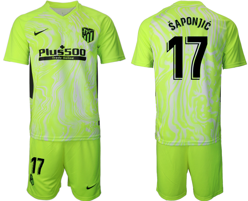 2020-21 Atlético Madrid away 17# SAPONJIC soccer jerseys