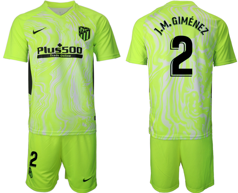 2020-21 Atlético Madrid away 2# J.M.GIMENEZ soccer jerseys