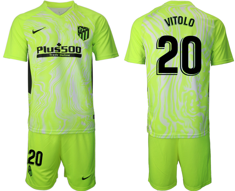 2020-21 Atlético Madrid away 20# VITOLO soccer jerseys