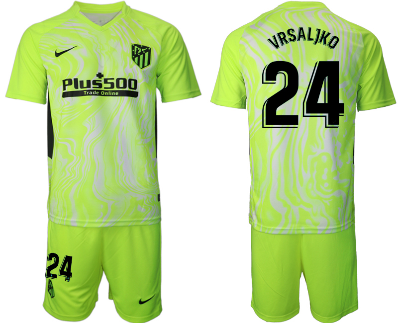 2020-21 Atlético Madrid away 24# VRSALJKO soccer jerseys