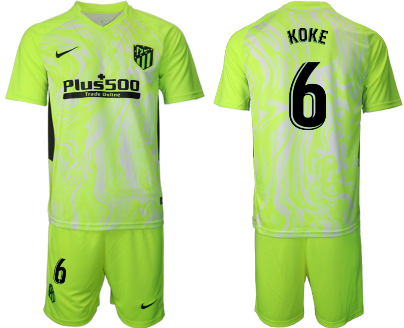 2020-21 Atlético Madrid away 6# KOKE soccer jerseys