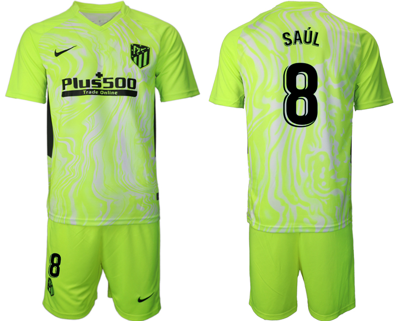 2020-21 Atlético Madrid away 8# SAUL soccer jerseys