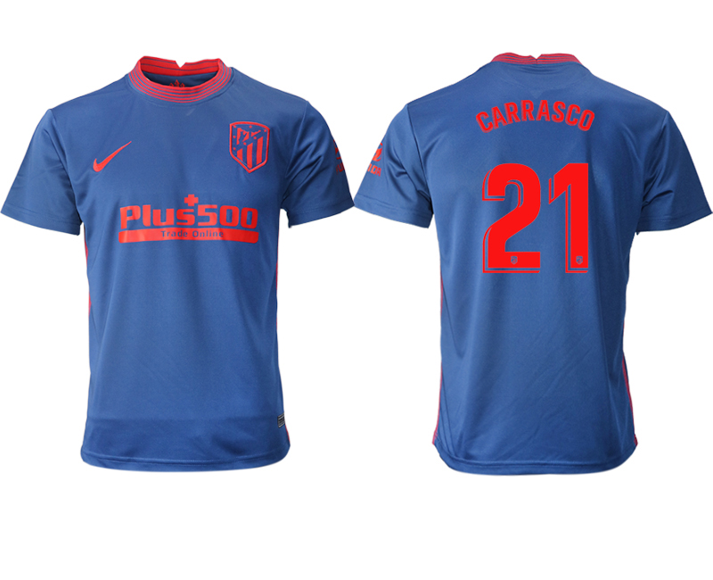 2020-21 Atlético Madrid away aaa version 21# CARRASCO soccer jerseys