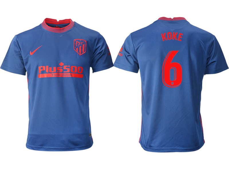 2020-21 Atlético Madrid away aaa version 6# KOKE soccer jerseys