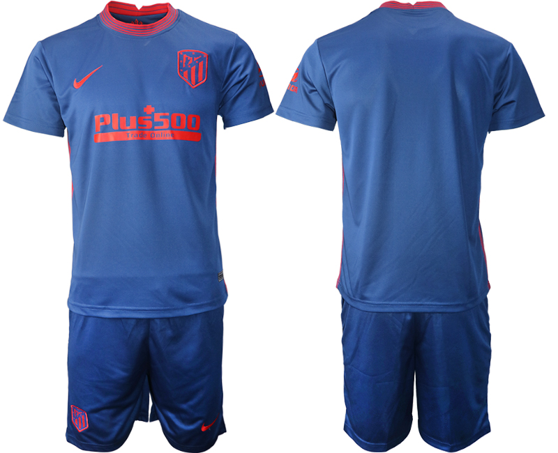 2020-21 Atlético Madrid away blue soccer jerseys