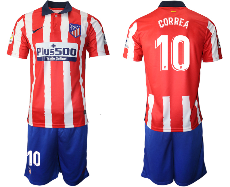 2020-21 Atlético Madrid home 10# CORREA soccer jerseys