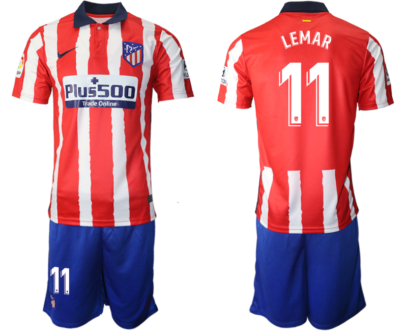 2020-21 Atlético Madrid home 11# LEMAR soccer jerseys