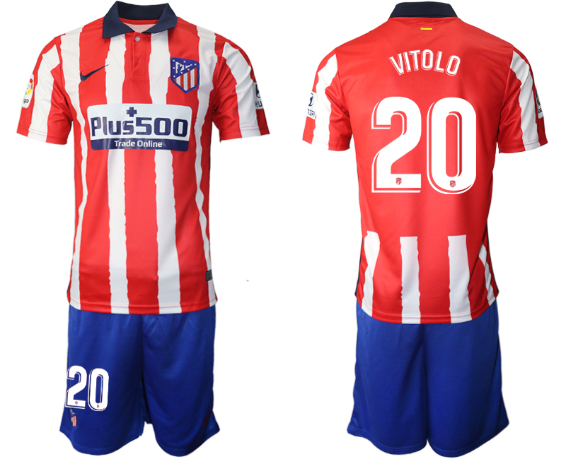 2020-21 Atlético Madrid home 20# VITOLO soccer jerseys