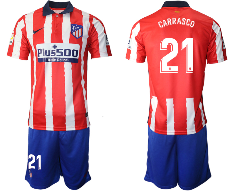 2020-21 Atlético Madrid home 21# CARRASCO soccer jerseys