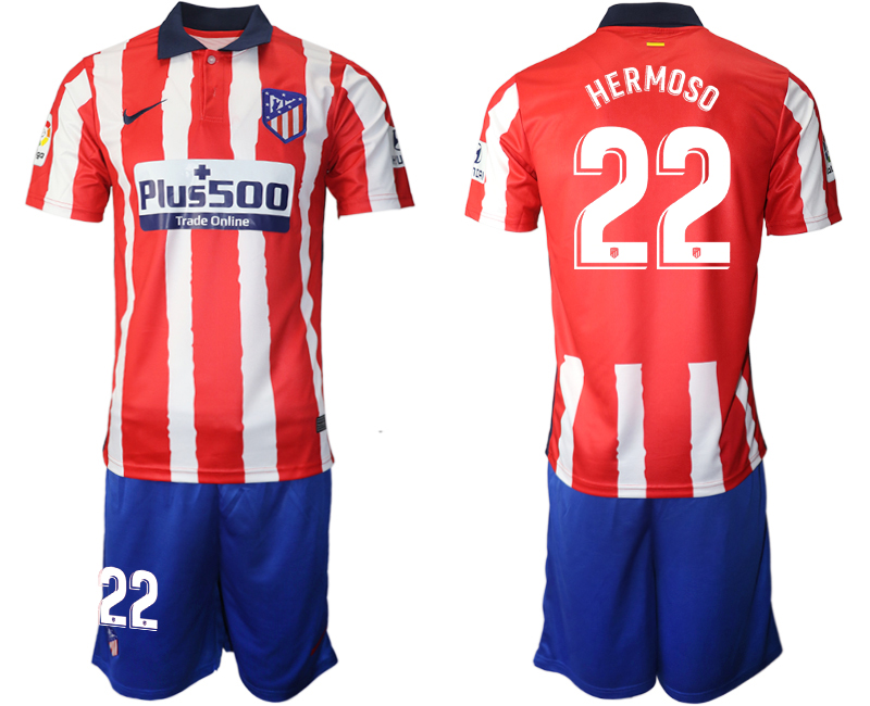 2020-21 Atlético Madrid home 22# HERMOSO soccer jerseys